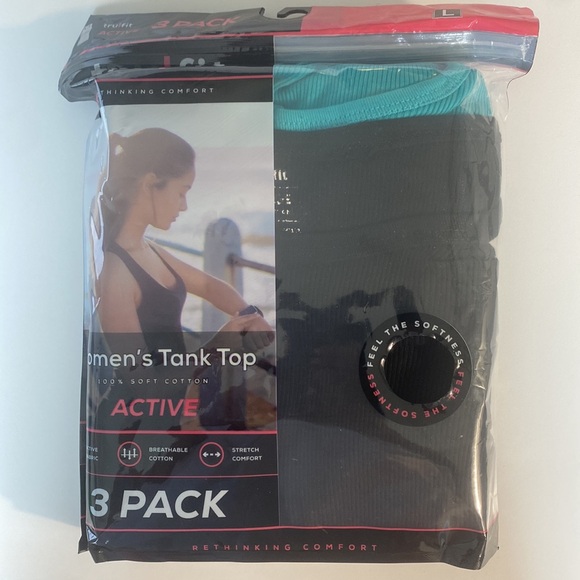New Tru Fit 3 pack Women’s Tank Top (100% Soft Cotton) - Picture 3 of 8